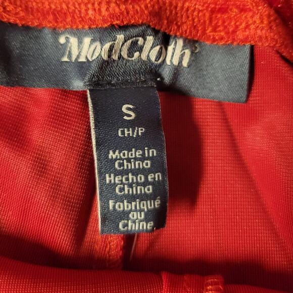 ModCloth Loving the Lux Life Red Velvet Wide-Leg Flare Pants Hippie Festival - S - Picture 3 of 7